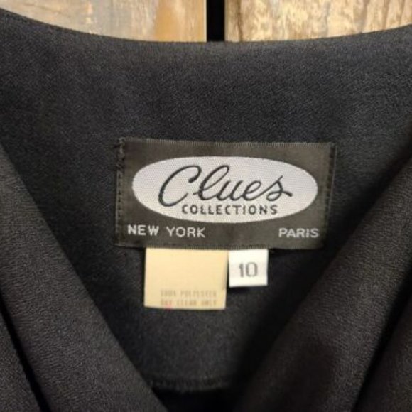 Clues Collection New York Paris Black Formal Evening Gown Dress - Picture 5 of 8
